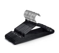 Keplin Rubber Coated Metal Hangers, Heavy Duty Clothes Hangers, 20 Pack in Black Keplin Black 20 Pack