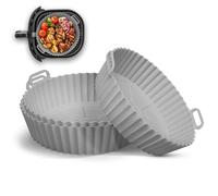 Keplin Silicone Air Fryer Liners - 3 Pack Non-Stick Reusable Silicone Liners, Dual & Tower Air Fryers - BPA-Free, Heat Resistant to 230°C, Dishwasher Safe Air Fryer Liner