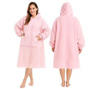 Keplin Thermal, Soft & Comfortable Oversized Blanket Hoodie, Pink, Large