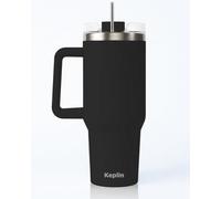 Keplin Tumbler 40 Oz With Handle, Stainless Steel, Black