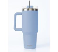 Keplin Tumbler 40 Oz With Handle, Stainless Steel, Light Blue