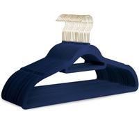 Keplin Velvet Hangers 20 Pack Non Slip Clothes Coat Hangers With Tie Bar, 360 Degree Hook, Navy Blue