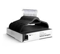 Keplin Velvet Hangers 50 Pack Non-Slip Clothes Hangers, Black