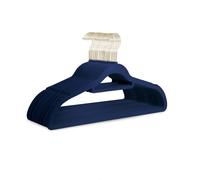 Keplin Velvet Hangers, Non-Slip Clothes Hangers with Tie Bar, 30 Pack in Navy Keplin Navy 30 Pack