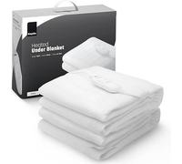Keplin White Electric Heated Blanket For Bed - 120X135 Double Size Bed Warmer Soft Electric Blanket, Heated Duvet, Polyester