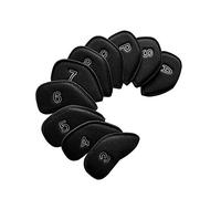 kepoda 10pcs Meshy Golf Iron Covers Iron Club Head Cover Fit Most Irons.(Black)