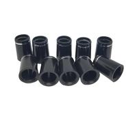 kepoda 10pcs Size .370 Custom Black Golf Iron ferrules with Single Silver Ring for Most Brand's Iron Shaft