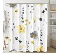 KEPPD 1pc Modern Watercolor Floral Shower Curtain Extra Long with Hooks - Thick Waterproof and Minimalist Design for Bathroom Decor 160x183cm(63X72inch) showercurtain