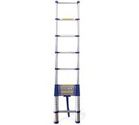 KEppd 5/6/7/8m blue telescoping ladder， Heavy Duty multipurpose extension ladder， longest aluminium telescopic ladders (Size : 8m/26.2ft)