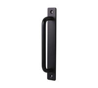 KEppd Door Handle, Black Aluminum Alloy Door Handle, For Wooden Door/barn Door/sliding Door Round Pipe Handle, Length 150/180/210/243mm (Size : 243mm)