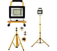 KEppd Led floodlight 500W Rechargeable Led Floodlight with Tripod Stand|IP65 Waterproof Outdoor Security Work Lights with Remote Control for Road Lighting