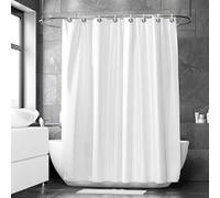 KEPPD Pure White Long Shower Curtain Contracted Style Bathroom Curtain Waterproof Curtains with 12 Hooks Bath Curtain Extra Long Washable-XXL 120x175cm(47X69inch) showercurtain