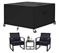 KEPPD Rattan Garden Furniture Covers Extra Large,150x70x60cm Quick Drying 420D Oxford Fabric Heavy Duty Patio Set Table Cover for Outdoor Garden Chair and Table, Waterproof ，Windproof，Black