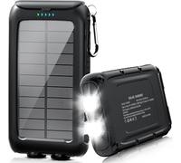 Kepswin Solar-Charger-Power-Bank-49800mAh Portable Solar Phone Charger with LED Flashlight/15W Fast Charge USB C Waterproof External Backup Battery Pack for All Cell Phones & Electronic Devices