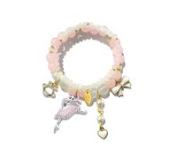 kepvrio Ballerina Bracelet Dance Recital Bracelet Ballerina Blue Bracelet Cute Ballerina Dance Beaded Bracelet Ballerina Friendship Bracelets Ballerina Party Jewellery, 8inch, Crystal, no gemstone
