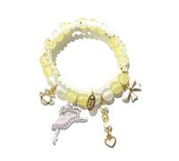 kepvrio Ballerina Bracelet Dance Recital Bracelet Ballerina Blue Bracelet Cute Ballerina Dance Beaded Bracelet Ballerina Friendship Bracelets Ballerina Party Jewellery, 8inch, Crystal, no gemstone