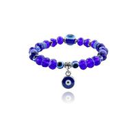 kepvrio Blue Evil Eye Bracelet for Women Blue Friendship Bracelets Evil Eye Bead Bracelet Blue Evil Eye Crystal Stretch Bracelet Lucky Friendship Blue Bracelets Blue Evil Eye Jewellery, L, Zinc, no