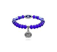 kepvrio Blue Evil Eye Bracelet for Women Blue Friendship Bracelets Evil Eye Bead Bracelet Blue Evil Eye Crystal Stretch Bracelet Lucky Friendship Blue Bracelets Blue Evil Eye Jewellery, L, Zinc, no