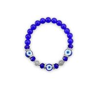 kepvrio Blue Evil Eye Bracelet for Women Blue Friendship Bracelets Evil Eye Bead Bracelet Blue Evil Eye Crystal Stretch Bracelet Lucky Friendship Blue Bracelets Blue Evil Eye Jewellery, L, Zinc, no