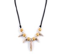 kepvrio Halloween Bone Necklace for Womens Vintage Bone Skull Pendant Necklace Halloween Ivory Tooth Necklace Hand Bones Halloweens Choker Necklace Prehistoric Caveman Halloweens Costume Jewelry