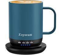 Kepwam Heated Coffee Mug T1-14oz Fast Heating & Longer Battery Life Self Heating Coffee Mug Hot to 149℉ - Touch & App Controlled Mug Coffee and Hot Beverage Warmer, Gifts for Women and Men