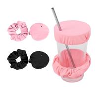 KEQAR 2pcs Drinking Cup Cover with Elastic, Drink Protector with Straw Hole, Anti-Drug and Anti-Spill, Reusable Cocktail and Alcoholic Cap, Ideal for Women
