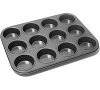 Keraiz 12 Cupcake Mould tin Muffin Tray | Carbon Steel Non-Stick Kitchen Baking Moulds | Yorkshire Pudding tin Tray, Cupcake, Cookies, Donut Tray