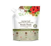 Keral.a Thaali Cleansing Pre-Shampoo Hair Mask with Hibiscus, Shikakai, Amla, Flaxseed for Thick & Long Hair 200g | Ready To Use Thali | Gently Cleanses | Adds Shine | 100% Natural Herbs