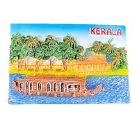 Kerala India Fridge Magnet Travel Souvenir Resin Houseboat Backwaters Style Home Decoration Classic Landmark Craft
