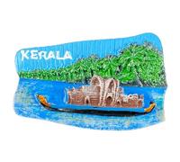Kerala India Fridge Magnet Travel Souvenir Resin Traditional Houseboat Style Home Decoration Classic Landmark Craft