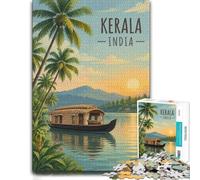 Kerala Puzzle for Adults 1000pcs (52x38cm) | For quiet Christmas days: Adult jigsaw puzzle with 1000 pieces gives adults a calm winter activity.