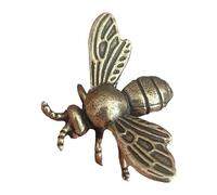 KERALI Brass Honeybee Figurine - Metal Miniature Animal Statues for Rustic Home Decor - Small Table Decorative Craft Ornament