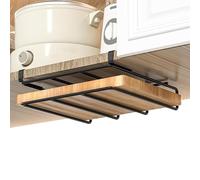 KERALI Chopping Board Rack under Cupboard, Stainless Steel Cutting Board Holder - Space Saving Kitchen Organiser