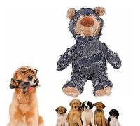 KeraLi Extreme Bear Dog Toy,Indestructible Robust Bear,Durable Interactive Bear Dog Toy,Squeaky Dog Toys For Aggressive Chewers, Unbreakable Stuffed Plush Dog Toys for Aggressive Chewers (Big,Blue)