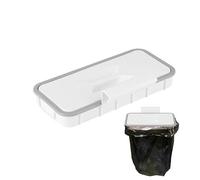KERALI Hanging Trash Bag Holder, Over The Cabinet Door Garbage Holder, Garbage Bag Holder with Lid, Rubbish Bag Holder, Recycling Bins for Kitchen, Under Sink Trash Bag Holder for Cupboard Door