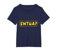 Keralite Malayali entha? Funny Malayalam T-Shirt, Women's Plus, Navy Blue, 5X