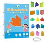 KERANEET Pull String 3D Geometry Learning Book 3D Geometry Learning Book Geometry Learning Toy for Beginners with Geometric Model