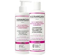 Kerargan - Biotin & Collagen Volumizing Shampoo & Conditioner Duo for Flat, Fine and Dull Hair - Boosts Shine & Structure - Sulfate-Free, GMO-Free, Silicone-Free, Mineral Oil-Free - 2x250ml
