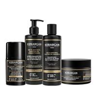 Kerargan - Complete Hair Growth Castor Oil Set: Shampoo, Conditioner, Mask & Serum for Tired, Dry, Brittle Hair - Supports Growth - Sulfate-Free, Silicone-Free - 3x250ml + 1x50ml