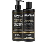 Kerargan - Hair Growth Duo Castor Oil Shampoo & Conditioner for Dry, Brittle, Devitalized Hair - Supports Growth - Sulfate-Free, Silicone-Free, GMO-Free - 2x250ml