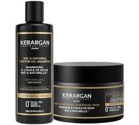Kerargan - Hair Growth Duo Castor Oil Shampoo & Hair Mask for Dry, Fragile, Devitalized Hair - Boosts Growth - Sulfate-Free, Silicone-Free, GMO-Free - 2x250ml
