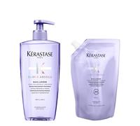 Kérastase Blond Absolu Bain Lumiere 500ml & Blond Absolu Shampoo Refill Pouch 500ml Duo