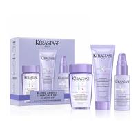 Kérastase Blond Absolu Discovery Set, With Illuminating Shampoo, Nourishing Conditioner and Fortifying Heat Protection Serum, With Hyaluronic Acid,