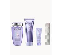 Kerastase Blond Absolu Shampoo & Conditioner with Travel Size Cicaflash & Kerastase Detangler Comb