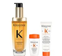 Kérastase Elixir Ultime L'Huile Originale Hair Oil 75ml with Mini Deluxe Nutritive Shampoo 30ml and Conditioner 30ml Duo