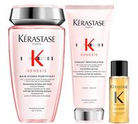 Kérastase Genesis Hydra-Fortifiant Shampoo & Fondant Reinforcateur Conditioner with Mini Elixir Ultime L'Huille Original