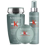 Kérastase Gensis Homme Daily Purifying Shampoo 250ml, Thickness Boosting Spray 150ml & Molding Clay 75ml