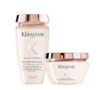 Kérastase Gloss Absolu Bain Crème 250ml & Masque 200ml Duo