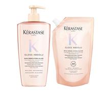Kérastase Gloss Absolu Bain Crème Hydra-Glaze 500ml & Refill Pouch Duo