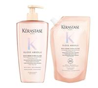 Kérastase Gloss Absolu Bain Crème Hydra-Glaze 500ml & Refill Pouch Duo